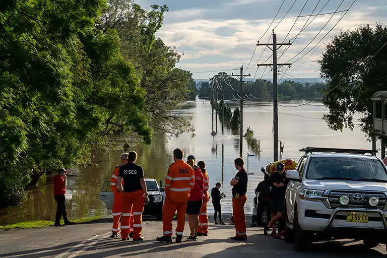 Emergency services during natural disasters image