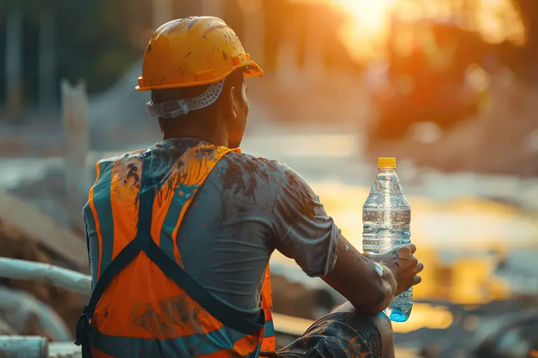 Utility workers in extreme elements